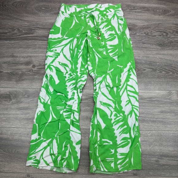 Lilly Pulitzer Other - Lily Pulitzer X Target Palazzo Pants Womens XS Green White Palm Tree Tropical